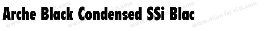 Arche Black Condensed SSi Black Con字体转换